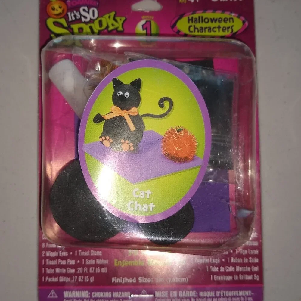 DIY Craft: Felt 3D Pumpkin + Felt Black Cat + it's so Spooky cat + Foam Pumpkin